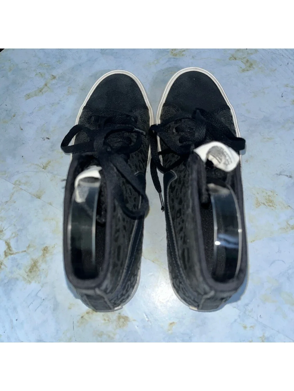 Nike Primo Court Mid Womens Size 7 Shoes Black White Athletic Trainer Sneakers